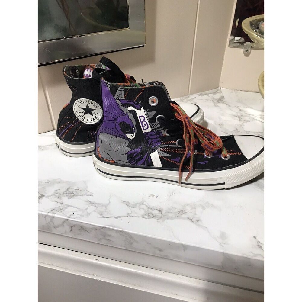 Converse All Star Sneakers Shoes DC Comics Batman & Joker Unisex W 5.5 M 3.5